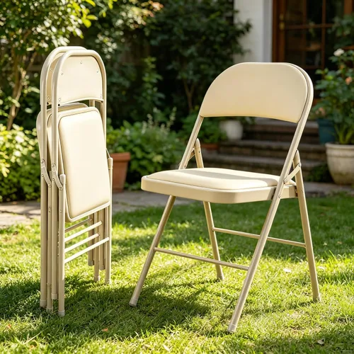 Miniatura 11 de Simple Deluxe Juego de 2 sillas de comedor, cojín de cuero, plegable, moderno, para cocina, con respaldo acolchado y patas de metal, asiento Negro