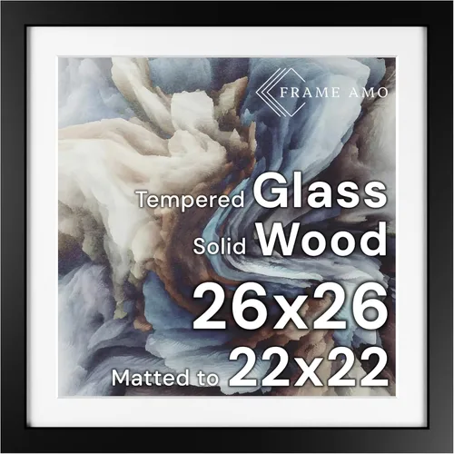 Miniatura 11 de Frame Amo Marco de póster de madera maciza de 13 x 19 pulgadas, color natural, tapete blanco para imagen de 11 x 17 pulgadas, parte frontal