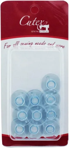 Cutex Número de pieza compatible con 10 bobinas de plástico #085128 para máquina de coser Singer Class15j