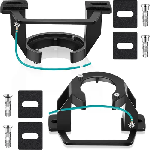Miniatura 9 de Zonon Paquete de 2 soportes de montaje para ventilador de techo, kits de montaje para toldo de catedral, sala de estar, negro (sin cable)