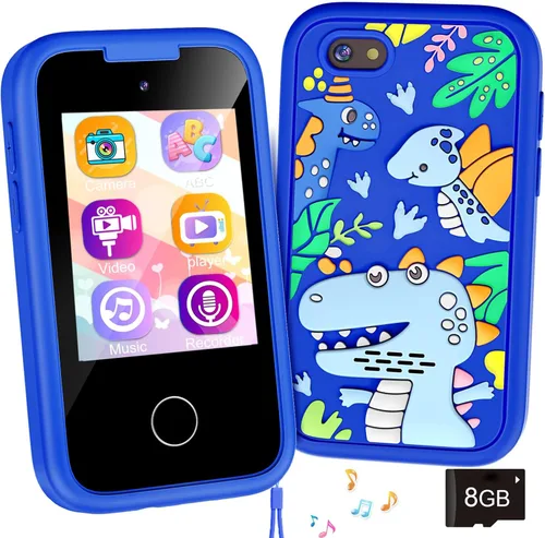 Teléfono para niños de regalo de cumpleaños, juguete para niñas y niños de 3, 4, 5, 6, 7, 8, 9, 10 años, teléfono inteligente para niños pequeños