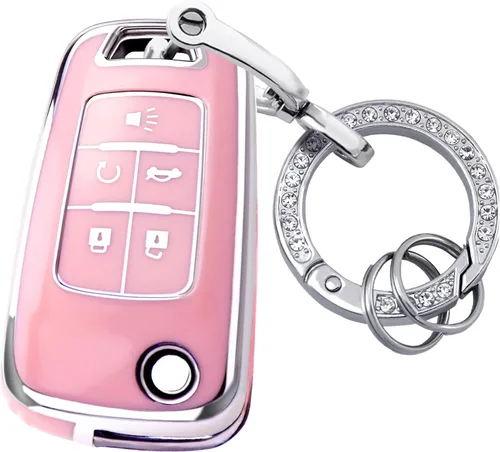 Miniatura 47 de XIYANG TRADE Funda para llavero Chevy con llavero, funda de TPU suave para llave de protección completa para Camaro Cruze Equinox Malibu Impala
