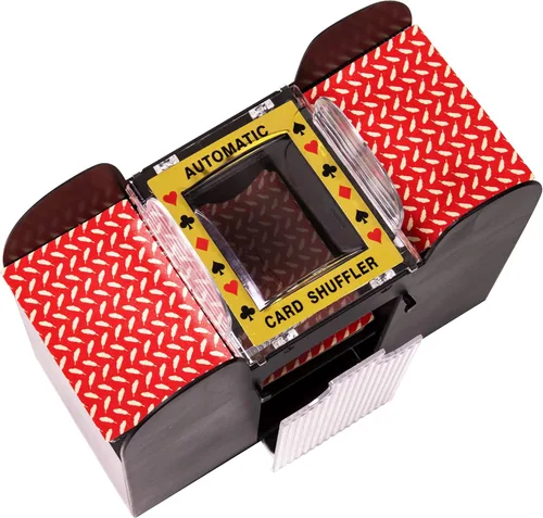 Miniatura 4 de Barajador automático de cartas - Barajador de cartas alimentado por batería para juegos de cartas caseras como Uno Poker Blackjack Omaha y Baccarat