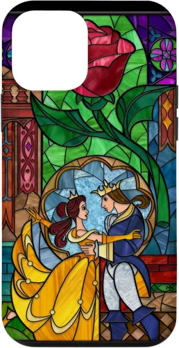 Miniatura 16 de Disney Beauty and the Beast Belle y Príncipe - Funda de vidrio manchado para iPhone 12 Pro Max