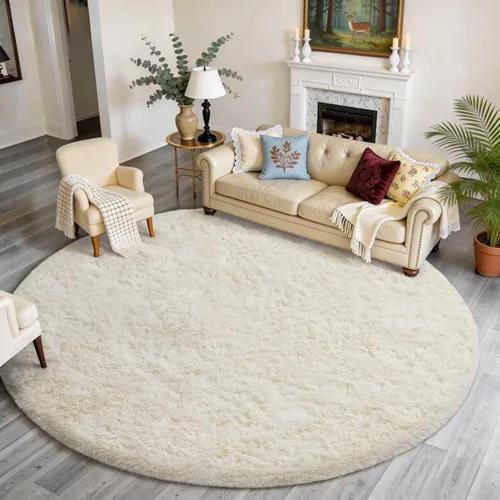 Miniatura 46 de Ophanie - Alfombras para sala de estar, antideslizante y suave, de felpa grandes y peludas para dormitorio, peludas para niños y niñas, decoración