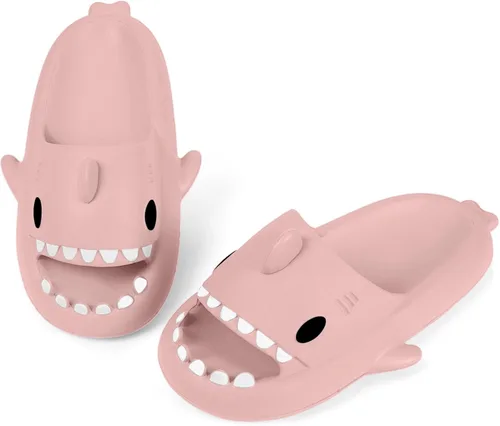 Miniatura 5 de Sandalias de tiburón para niños y niñas, pantuflas de ducha con forma de nube, bonitas sandalias de punta abierta con dibujos animados, suela