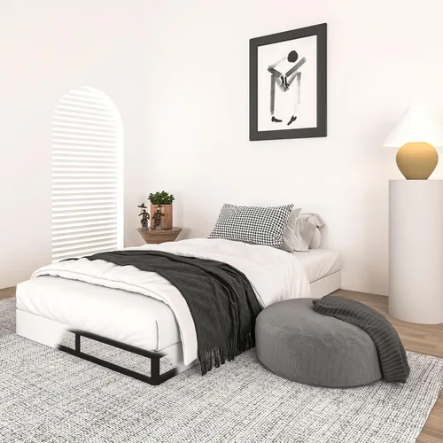 Miniatura 12 de Qingzhou - Bases de somier para cama individual, somier metálico de 7 pulgadas de altura solo para cama individual, base de colchón resistente con 7