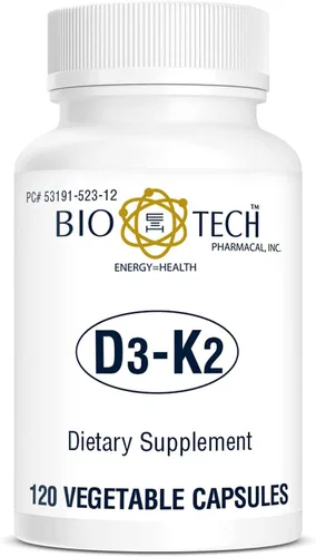 Miniatura 2 de Bio-Tech D3-K2 120 cápsulas vegetales