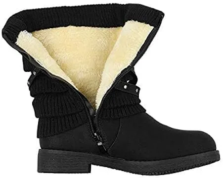 Miniatura 3 de DREAM PAIRS - Botas para nieve de media caña para mujer