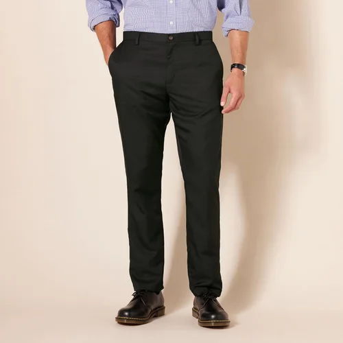Miniatura 6 de Tienda Essentials - Pantalón de vestir de corte ajustado y diseño frontal plano para hombre