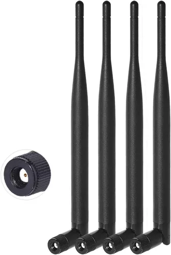 Miniatura 10 de Bingfu Antena de doble banda WiFi 2.4GHz 5GHz 5.8GHz 6dBi MIMO RP-SMA Macho Antena (paquete de 2) para enrutador WiFi, tarjeta de red inalámbrica