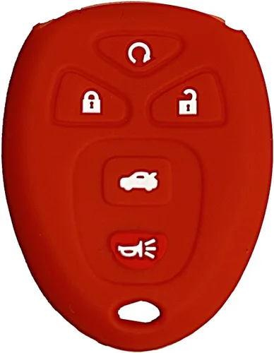 Miniatura 10 de Funda para llavero de Cobalt Malibu: Funda protectora de silicona de 5 botones para mando a distancia Compatible con Chevy Suburban Lacrosse Impala