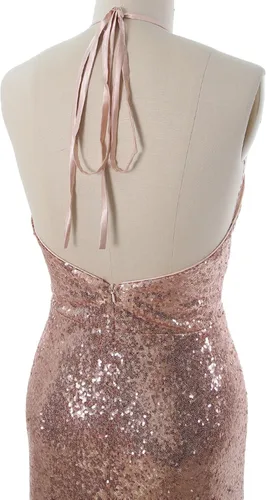Miniatura 4 de MACloth Vestido largo de lentejuelas para dama de honor vestido de noche para fiesta