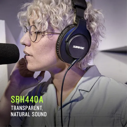 Miniatura 3 de Shure SRH440A Auriculares Profesionales de Estudio con Cable Sobre la Oreja – Auriculares de Monitoreo y Grabación con Respuesta de Frecuencia