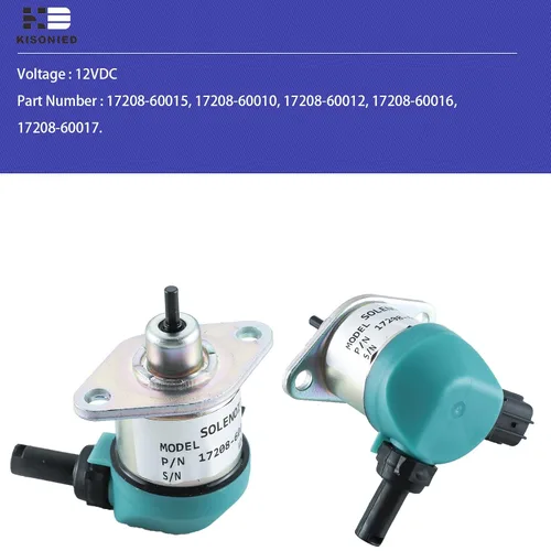 Miniatura 2 de 17208-60015 Solenoide de corte de combustible 17208-60010 17208-60012 17208-60016 17208-60017 Reemplazo para motor Kubota D905 D1005 D1105 V1205