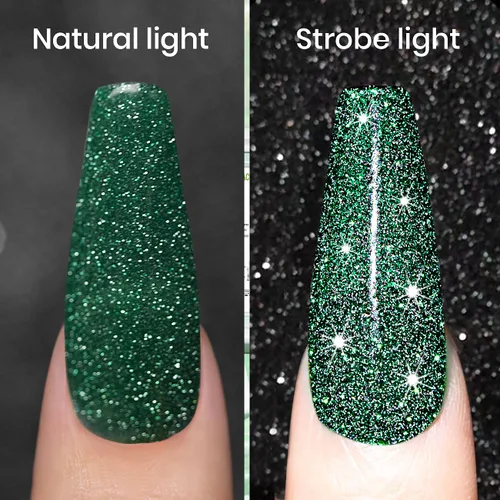 Miniatura 2 de RARJSM - Esmalte de uñas de gel con purpurina, de color verde oliva, brillante y brillante, para manicura DIY y salón de uñas, requiere secado
