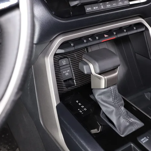 Miniatura 8 de Interruptor de botón de freno de estacionamiento, marco de botón P para Toyota Tundra Sequoia 2022 2023 2024 2025 decoración de freno de mano