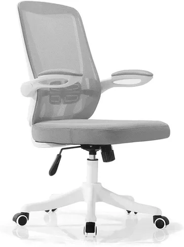 Miniatura 5 de Office Chair Ergonomic Swivel Mesh Mid Back Computer Desk Chair with Flip Up Arms Color Optional(Black)