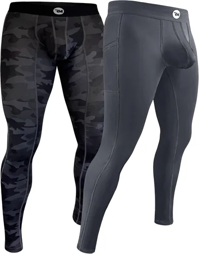 Miniatura 34 de Real Men ABCD Pouch - Pantalones de compresión para hombre, paquete de 1, 2 y 3, leggings para hombre, pantalones de yoga, medias, capa base