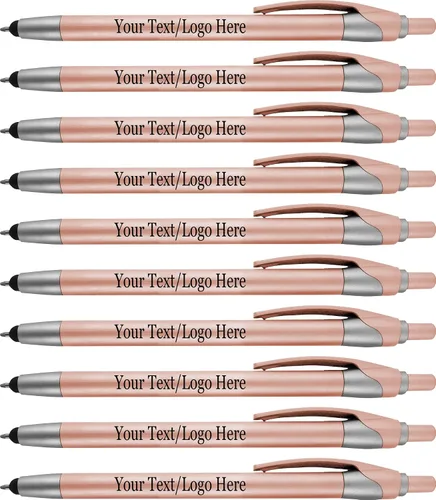 Miniatura 12 de Paquete de 300 bolígrafos personalizados con logotipo o texto, para marketing, fiestas y eventos, lápiz capacitivo 2 en 1 y bolígrafo compatible