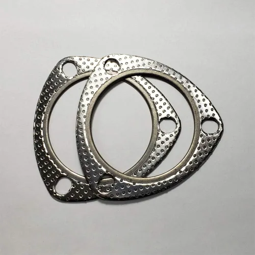 Miniatura 4 de Junta de escape de alta temperatura MLSG de 3 pernos de 2.25 pulgadas con anillo de fuego SS (cantidad 2)