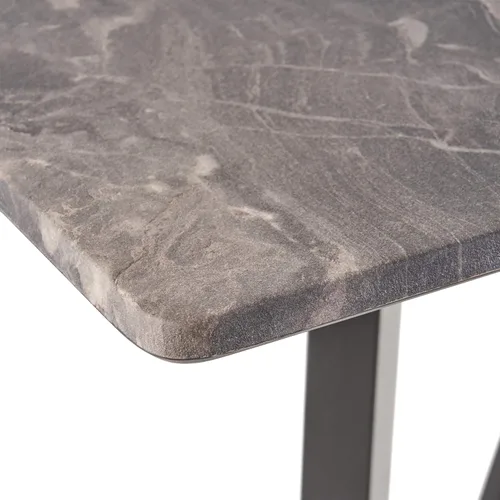 Miniatura 7 de Christopher Knight Home Daisy Modern Bar - Mesa laminada con patas de madera de caucho y acabado de mármol Paladina, color negro