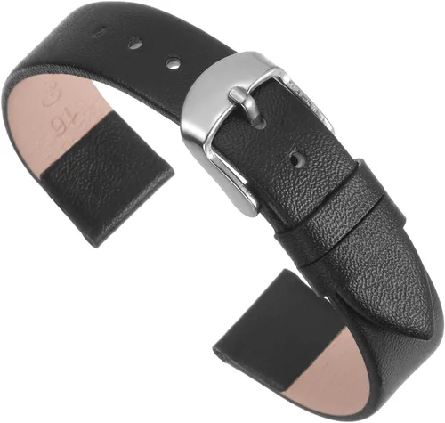 uxcell Correa de cuero genuino de varios tamaños, correa de reloj de cuero fina y elegante plana para hombres y mujeres
