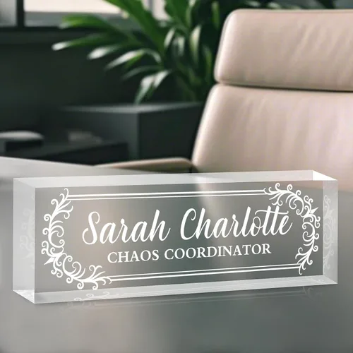 Miniatura 23 de Placa de nombre de oficina personalizada para escritorio, placa de nombre, regalos personalizados para compañeros de trabajo, jefe, profesor