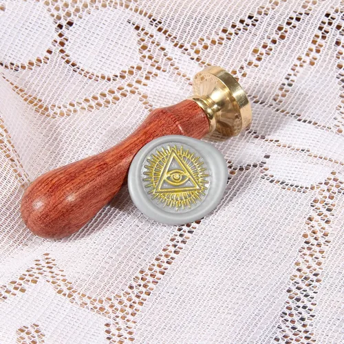 Miniatura 8 de Sello de cera de sello de ojo maligno Illuminati Sello de cera wicca Sello de ojo que todo lo ve Sello de metal vintage con mango de ojo maligno