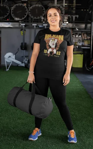 Miniatura 4 de Camiseta de Masters of The Universe con texto en inglés "He Man I Have The Power '82" para adultos, de manga corta, con figura de acción, camisetas