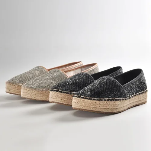 Miniatura 7 de landing craft Alpargatas planas para mujer, mocasines de punta redonda, zapatos planos planos de ancho ancho, zapatos casuales clásicos de lona
