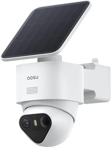 aosu Cámaras de seguridad T2 Ultra 4K inalámbricas para exteriores, visión nocturna TrueColor, detección triple AI, seguimiento automático de 360°,