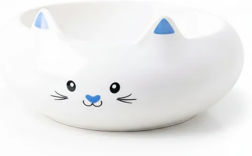 Cuenco de comida para gatos, cuencos de cerámica para gatos, lindo cuenco de agua para gatitos con capacidad de 7.1 onzas, plato de alimentación