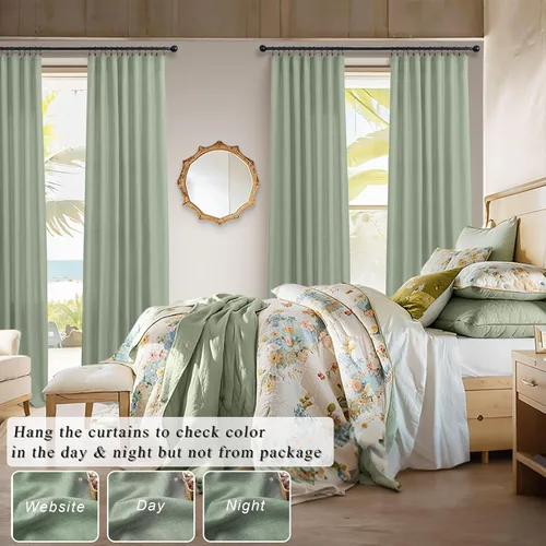 Miniatura 284 de Cortinas de lino gris claro, 2 paneles, presillas traseras, bolsillo para cortinero, semitraslúcidas, ahorran energía, estilo rústico, arpillera