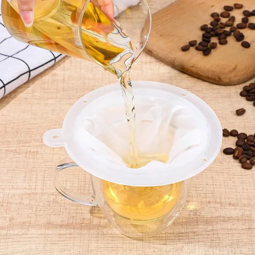 Miniatura 5 de 4 coladores de malla de 200 piezas, filtro de embudo de nailon para aceite de cocina, leche, jugo, vino, queso y café, embudo de 5 pulgadas