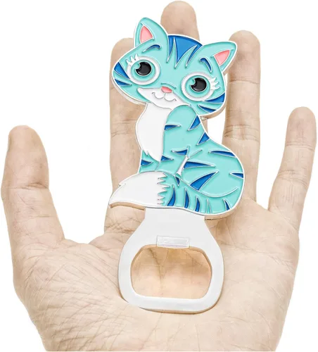 Miniatura 3 de Abrebotellas con forma de gato, abridor de botellas de cerveza, abrebotellas de animales creativos, dureza de aleación de zinc, regalo para papá