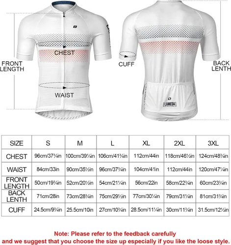 Miniatura 5 de LAMEDA Camiseta de ciclismo para hombre, transpirable, ligera, de manga corta, elástica, con cremallera completa