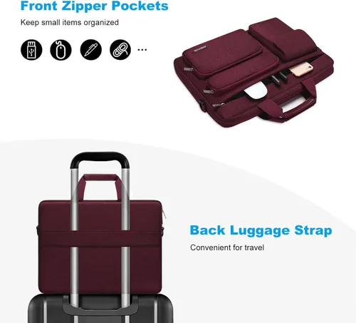 Miniatura 4 de MOSISO Bolsa de hombro para laptop de 15.6 pulgadas, 15-15.6 pulgadas, bolsa de computadora compatible con MacBook Pro de 16 pulgadas, HP, Dell