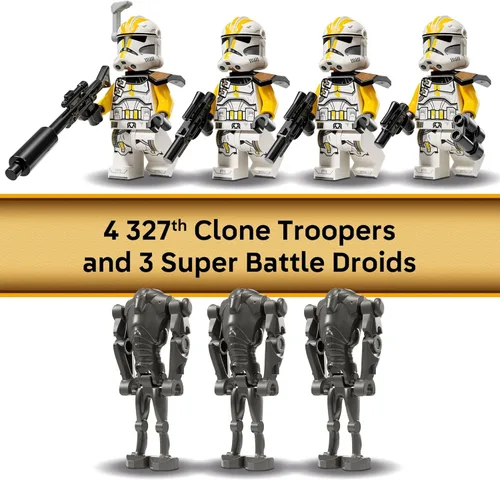 Miniatura 5 de LEGO Star Wars Paquete de Batalla del 327º Cuerpo Estelar de Clone Troopers - Juguete de Construcción - Set de Juego de Rol para Niños y Niñas