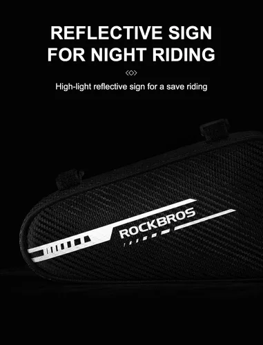 Miniatura 6 de ROCKBROS Bolsa de bicicleta Bolsa de marco de bicicleta Bolsa de almacenamiento triangular para bicicleta Bolsa de accesorios de bicicleta Paquete