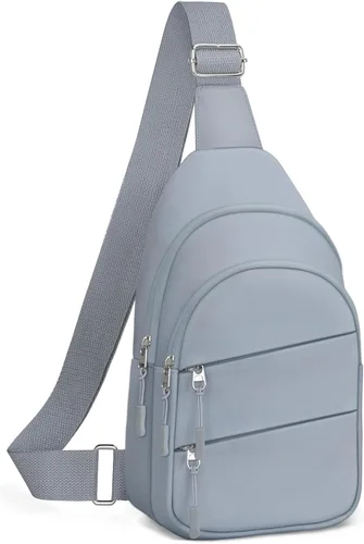 Miniatura 25 de Tuwubi Bolsos cruzados para mujer, bolsa para hombres, mochila pequeña de senderismo antirrobo, ligera para viajes al aire libre (M, beige)