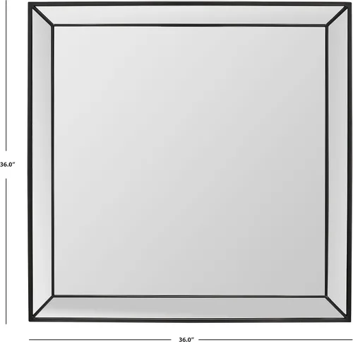 Miniatura 4 de SAFAVIEH Home Collection Presea - Espejo de pared cuadrado decorativo negro de 36 pulgadas para dormitorio, sala de estar, baño, entrada