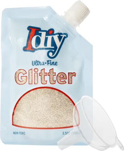 Miniatura 18 de iDIY - Brillantina ultra fina azul aguamarina (3.5 onzas), purpurina extrafina con bolsa de boquilla fácil de verter y embudo para resina, slime