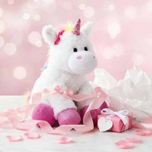 Miniatura 6 de Peluche de unicornio multicolor, de The Petting Zoo (10 pulgadas)