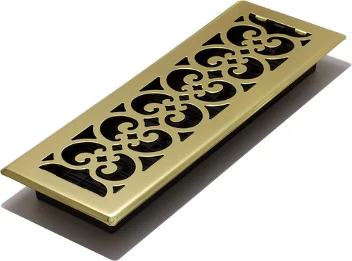 Miniatura 36 de Placa embellecedora cromada Decor Grates con ornamento Acabado cepillo níquel (Brushed Nickel Finish)