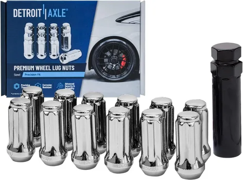 Detroit Axle - Tuercas de rueda de 14 x 1.5 para Chevy GMC Silverado Sierra 1500 Suburban Express Savana 2500 Tahoe Yukon Avalanche Cadillac