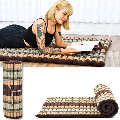 Miniatura 60 de Leewadee - Colchón plegable - Futón japonés enrollable -Alfombra de tatami triple pliegue - Cama de piso para invitados - Colchón de camping