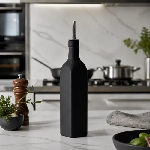 Miniatura 3 de Restaurantware RW Base Dispensador de aceite de oliva de 16.9 onzas, 1 botella dispensadora de aceite de cocina, con vertedor de acero inoxidable