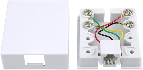 Miniatura 3 de Skywalker Conector de teléfono modular de montaje en superficie (blanco)