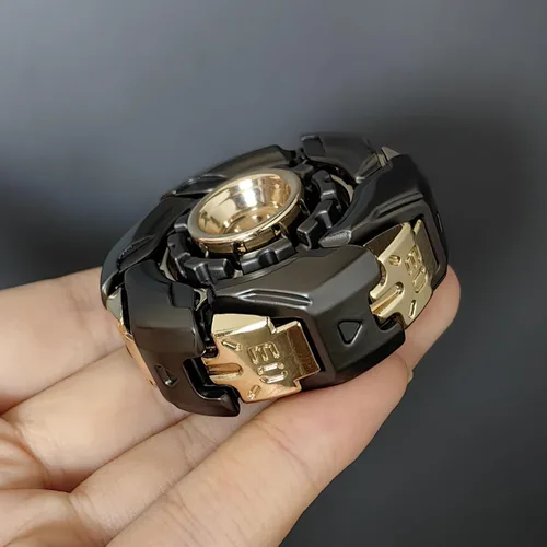 Miniatura 2 de T-Conceal EDC Fidget Sliders Open Armor Spinning Top - Juguetes para aliviar el estrés para adultos, metal magnético (Gris Oro)